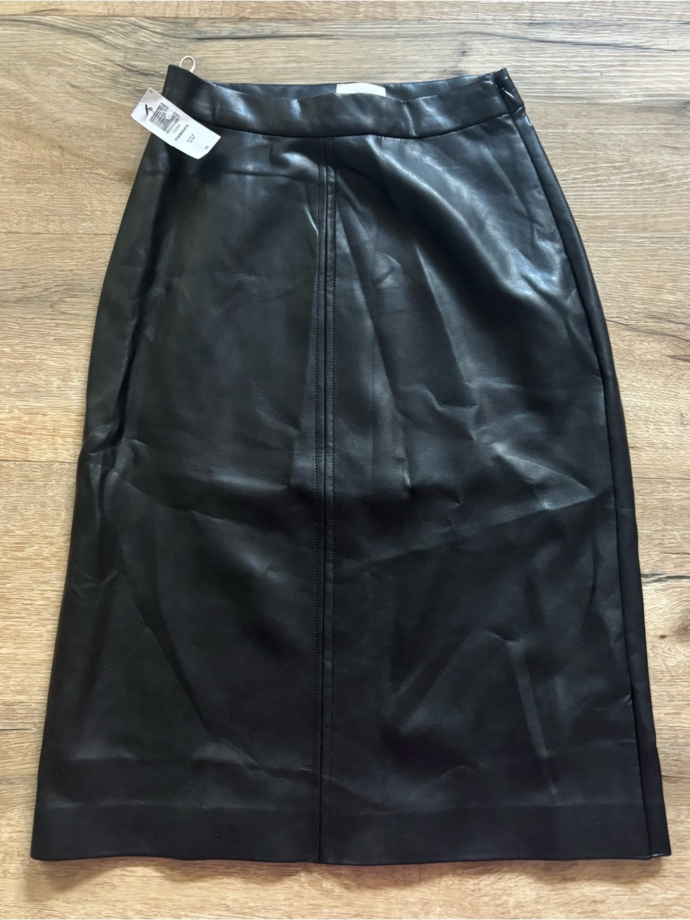 NWT Aritzia Wilfred Diamanté Faux Leather Midi Skirt